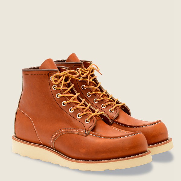 Mens Red Wing Classic Moc – 6-inch Legacy Leather - Heritage Boots Brown - MYL037146